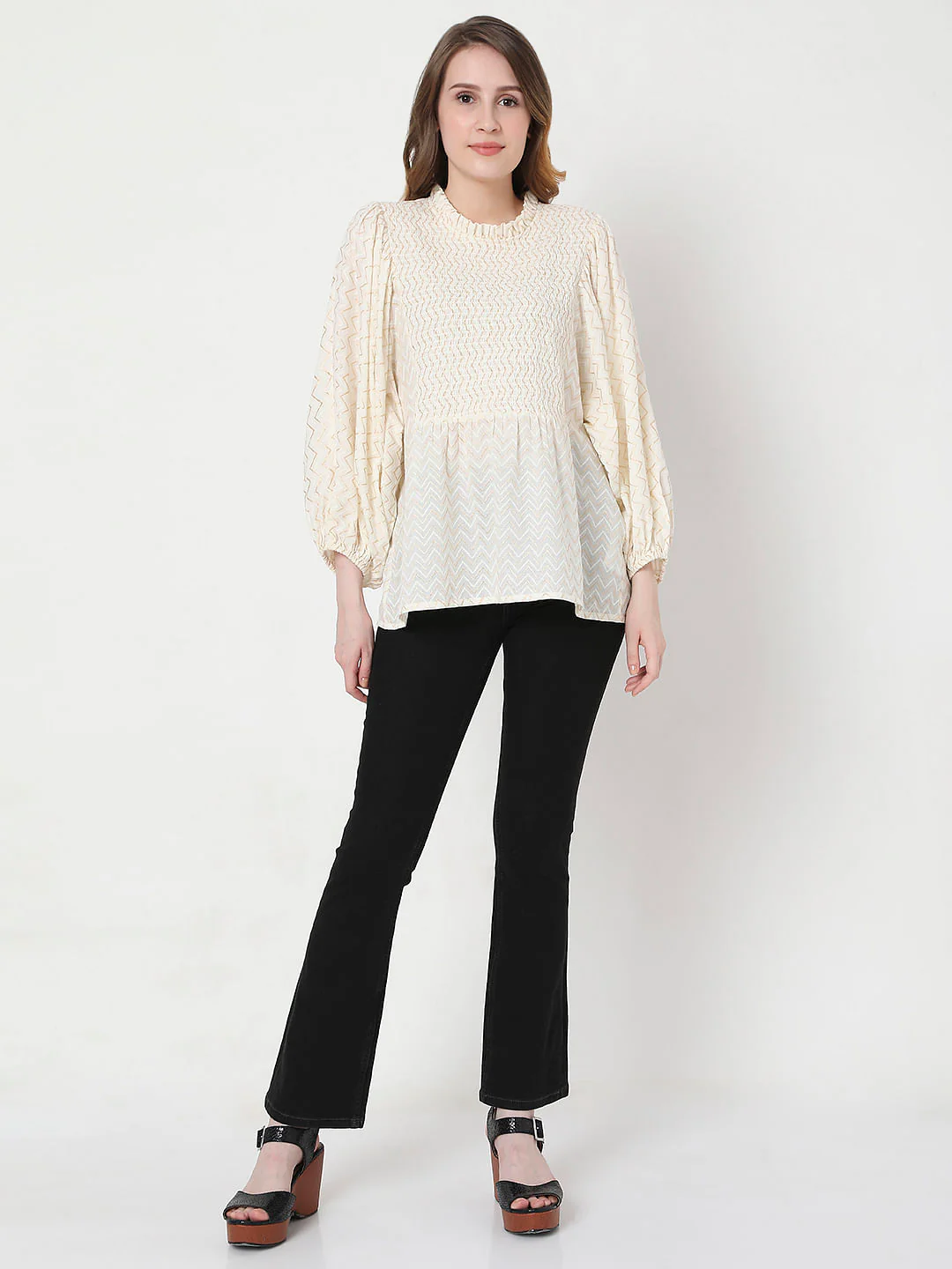 Off-White Chevron Print Top - Image 5