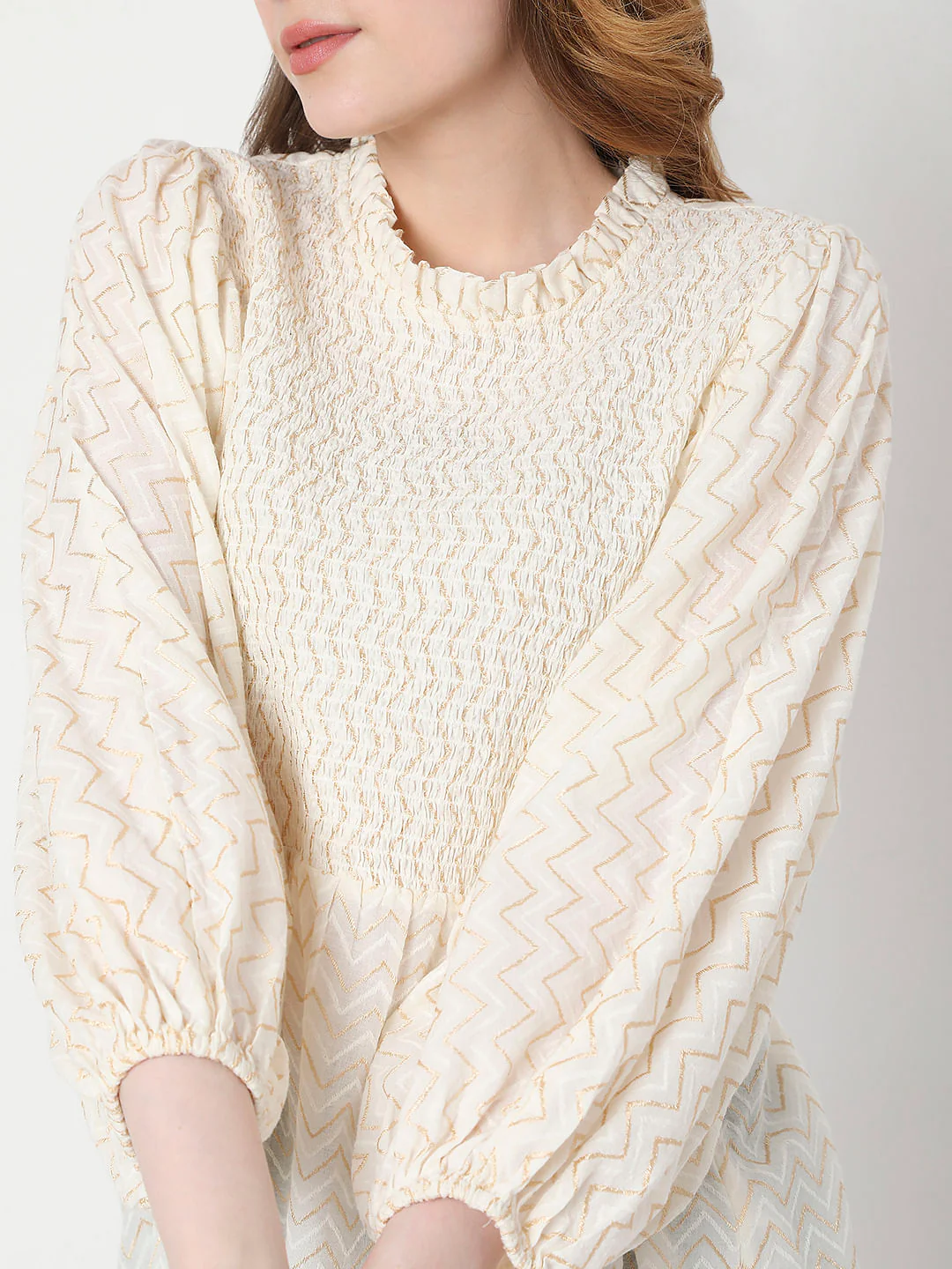Off-White Chevron Print Top - Image 6