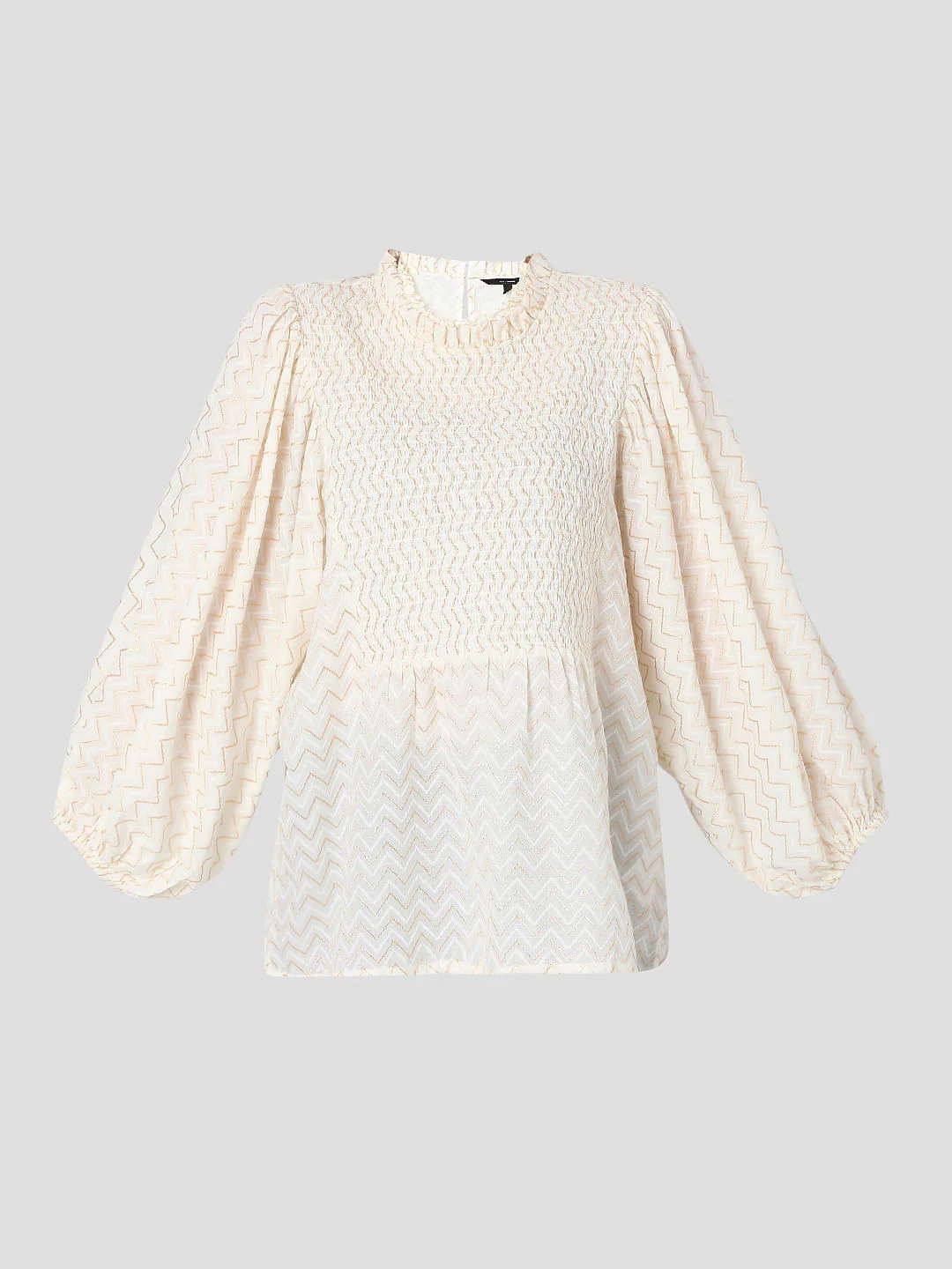 Off-White Chevron Print Top - Image 7