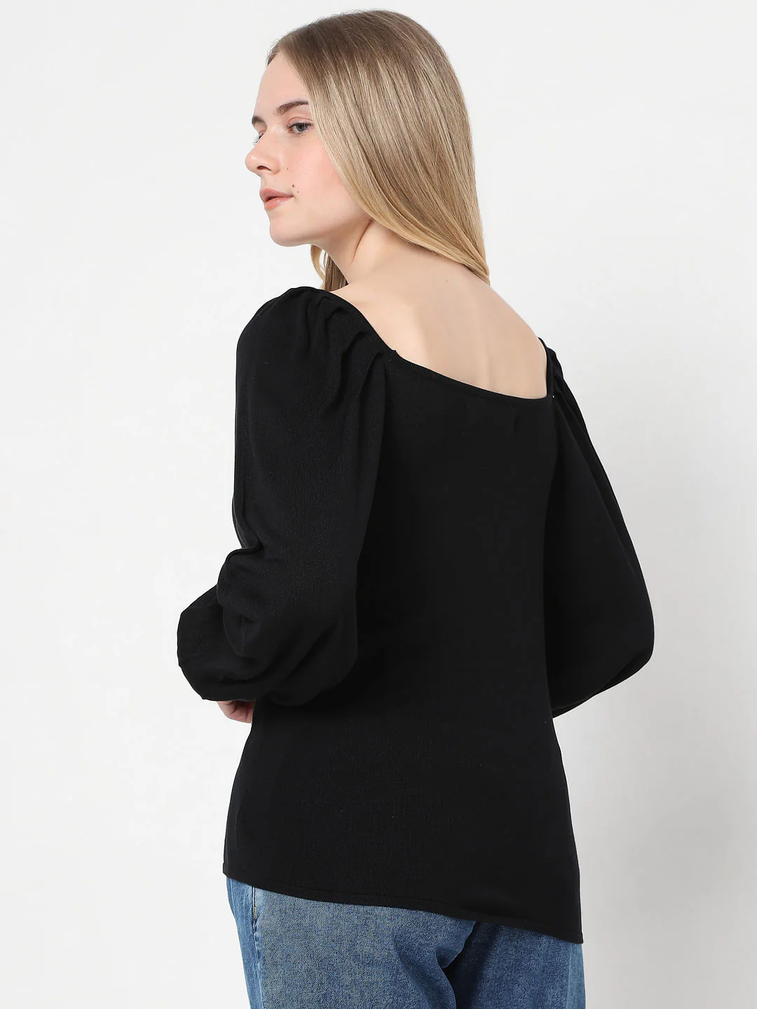 Black Boat Neck Top - Image 4