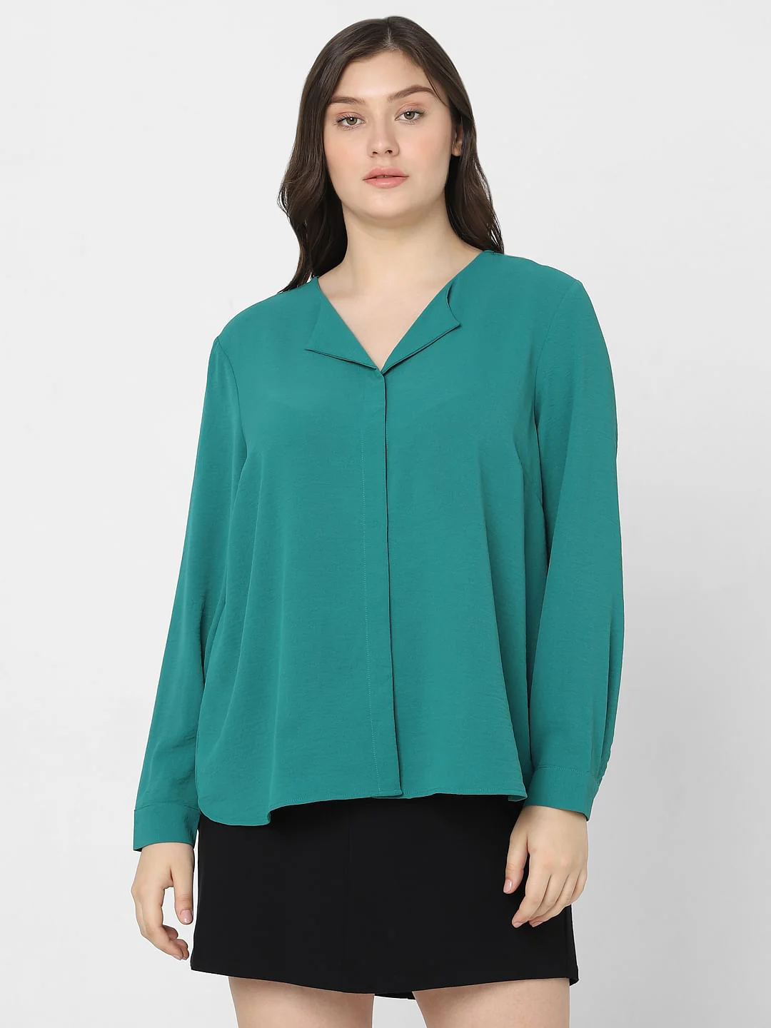 Curve Green Full Sleeves Top - Image 2
