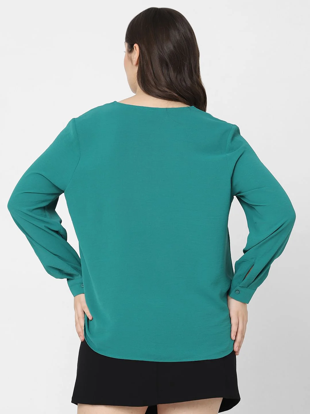 Curve Green Full Sleeves Top - Image 4