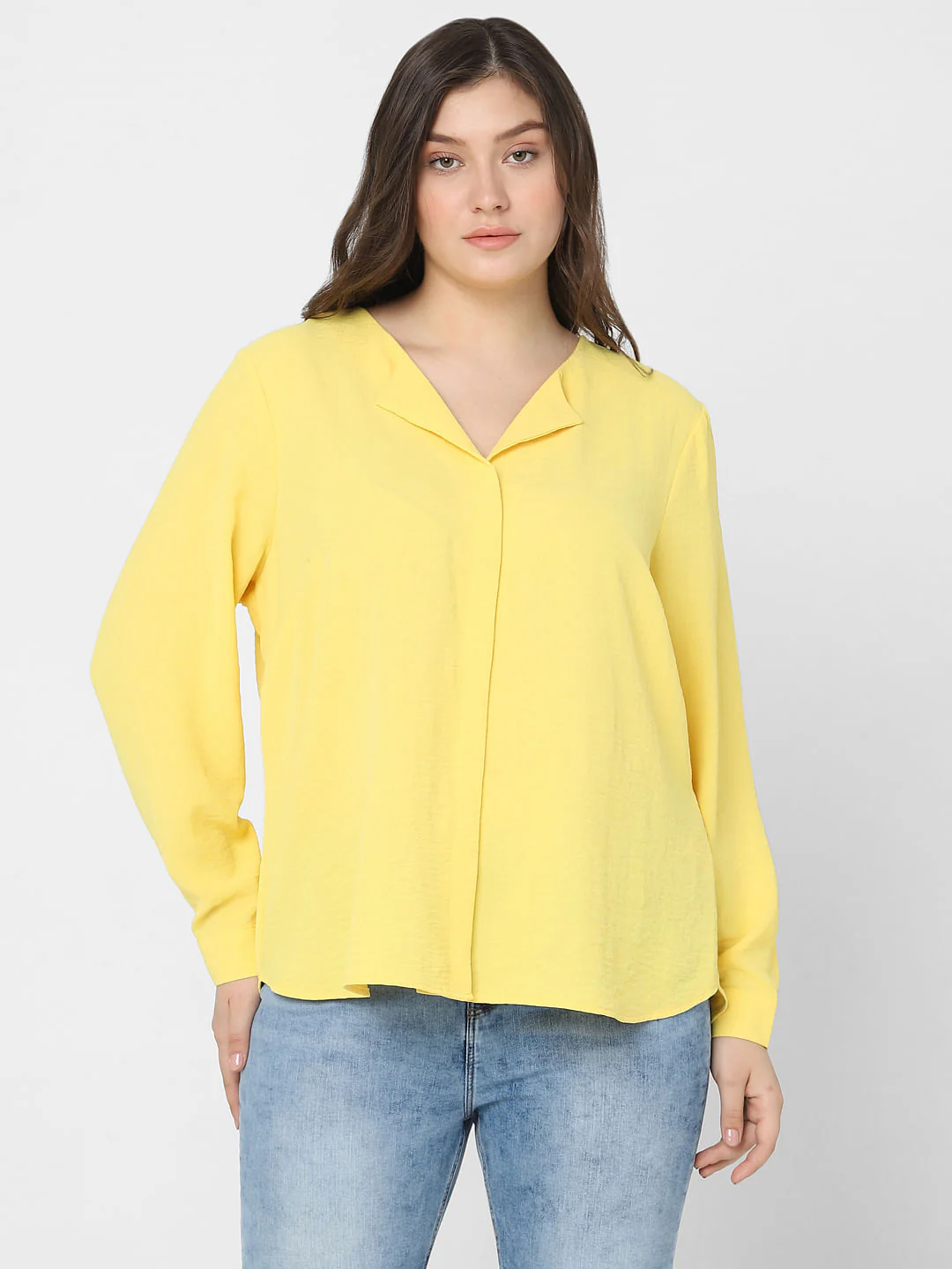 Curve Yellow Full Sleeves Top - Image 2