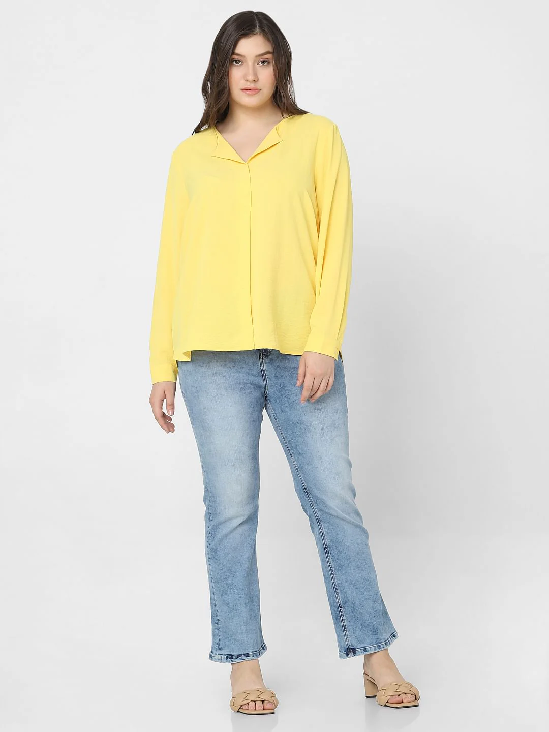 Curve Yellow Full Sleeves Top - Image 5