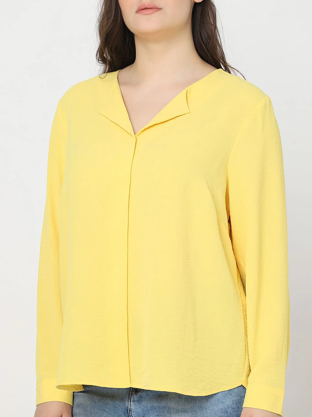 Curve Yellow Full Sleeves Top - Image 6
