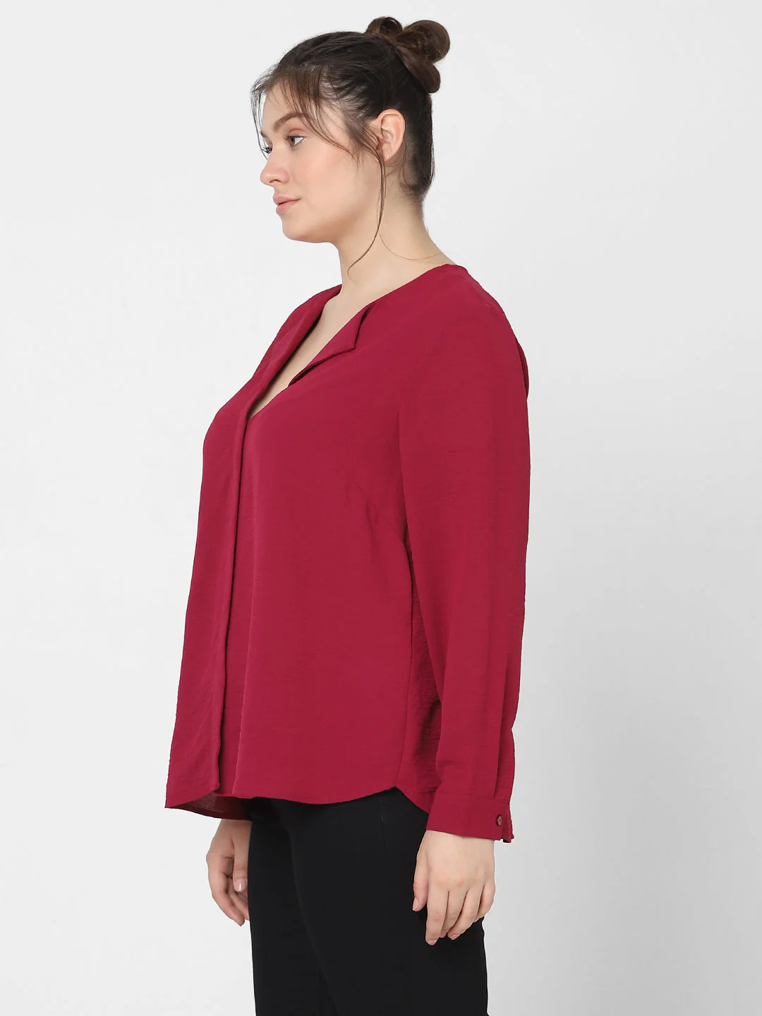 Beet Red Full Sleeves Top - Image 3