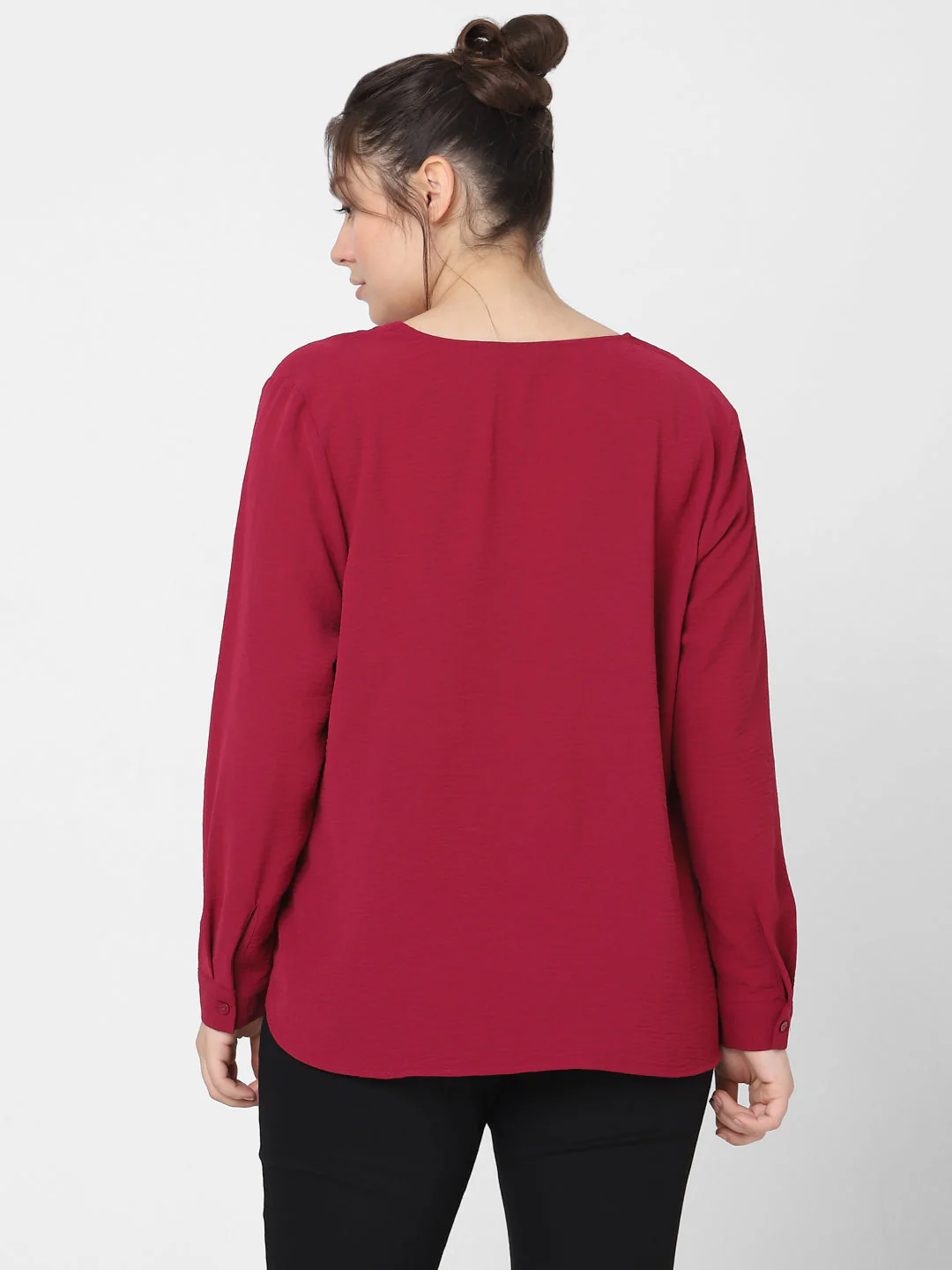 Beet Red Full Sleeves Top - Image 4