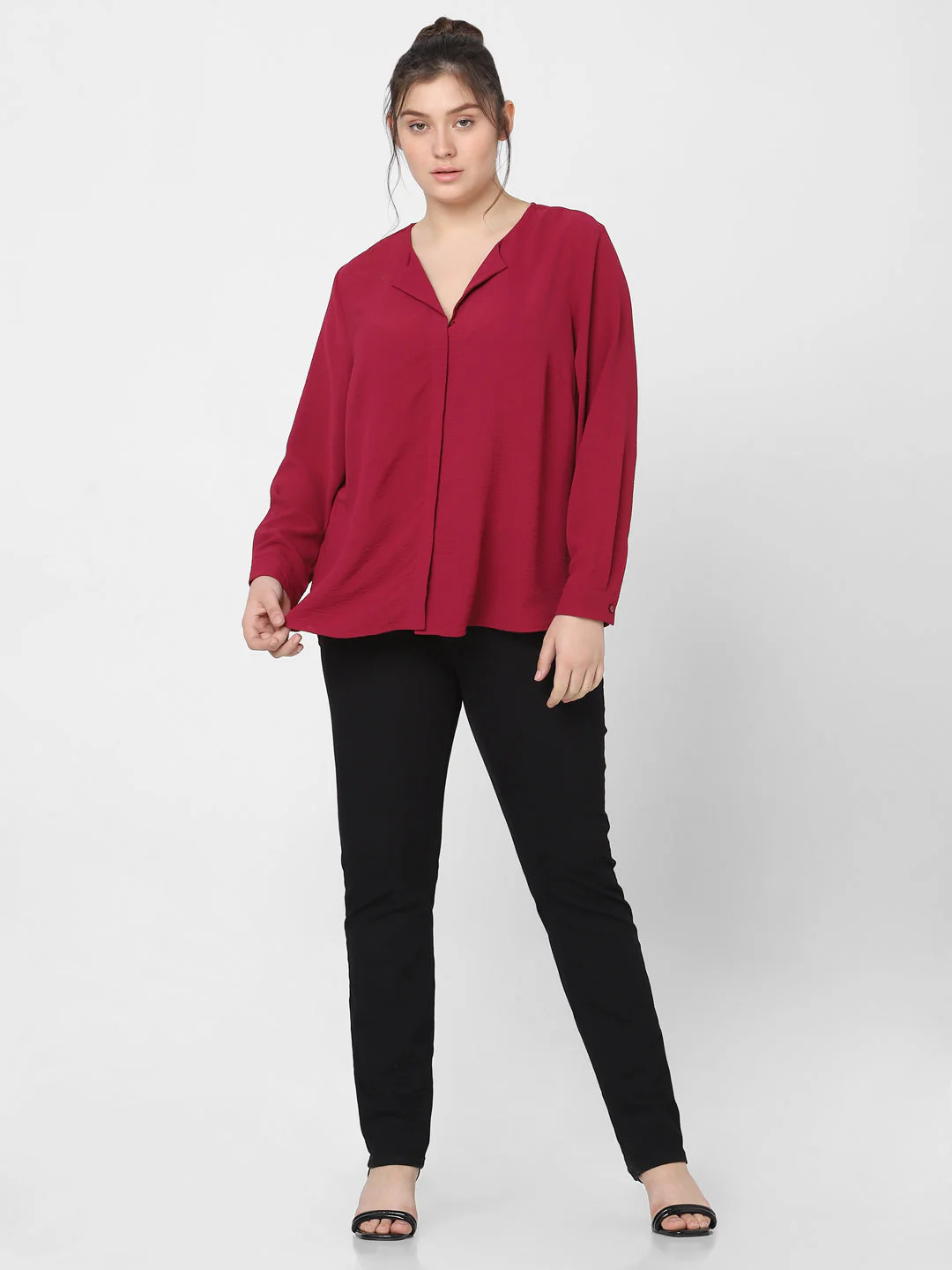 Beet Red Full Sleeves Top - Image 5