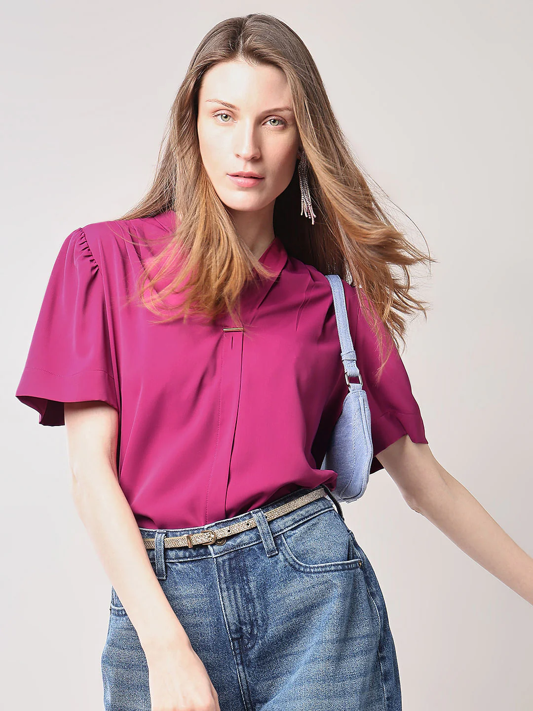 Deep Orchid V-Neck Top