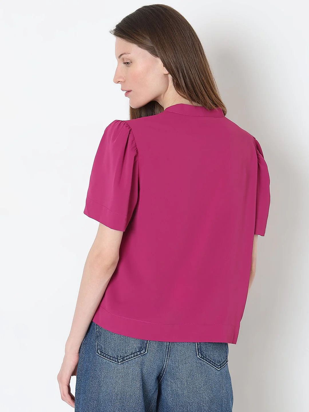 Deep Orchid V-Neck Top - Image 4