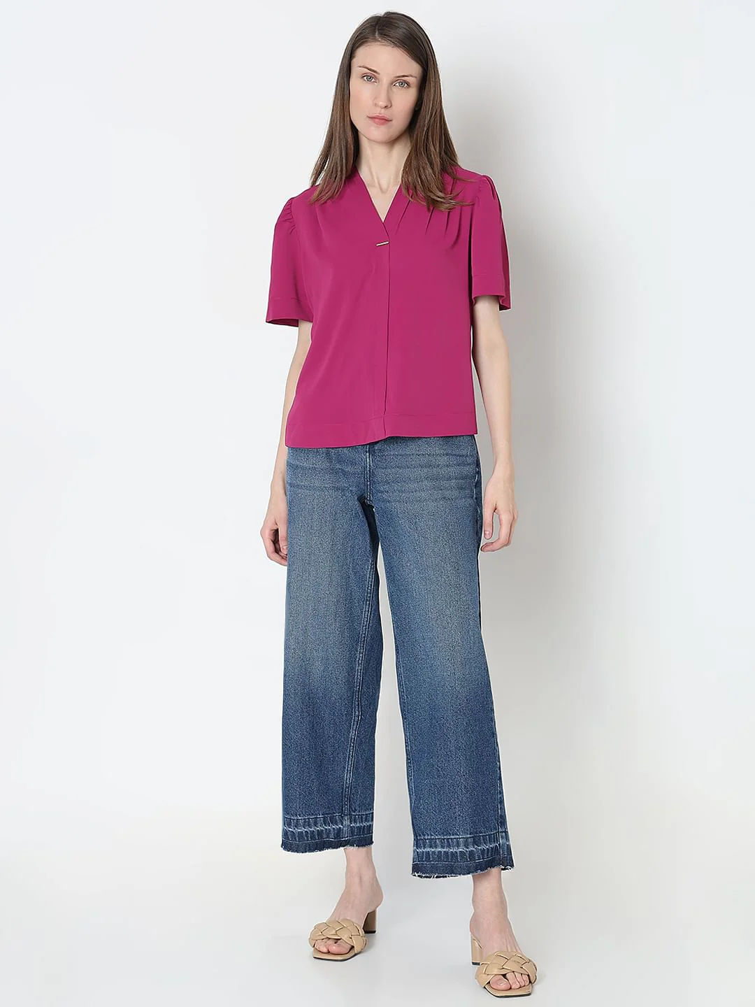 Deep Orchid V-Neck Top - Image 5