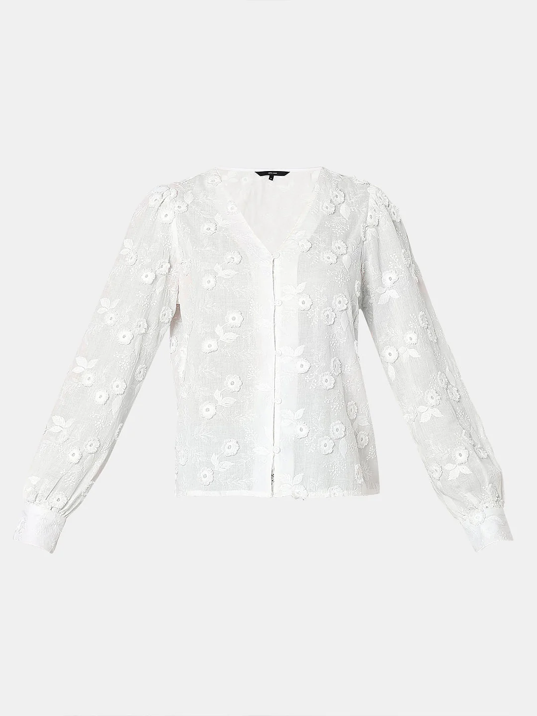White 3D Floral Top - Image 7