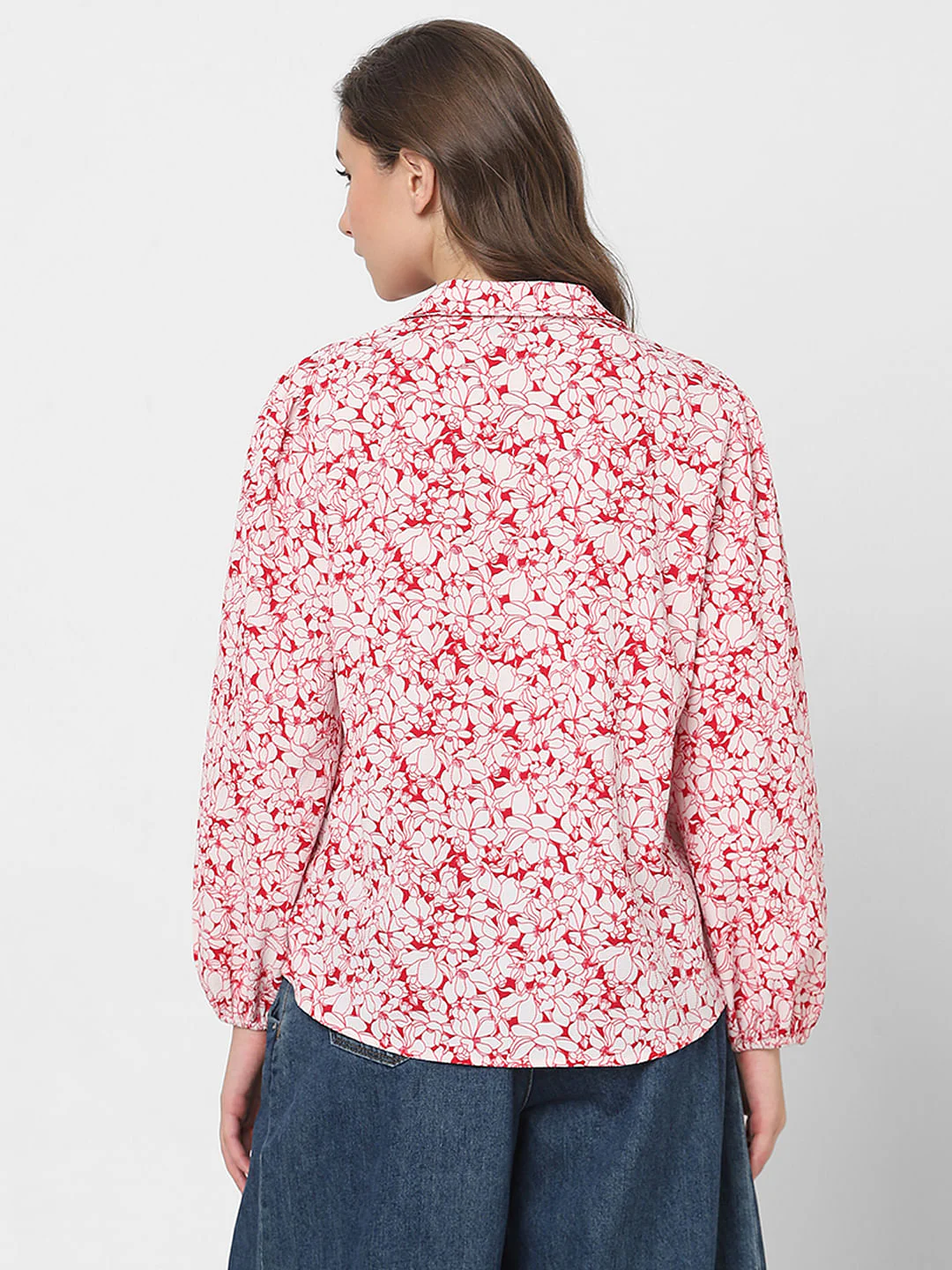 White & Red Floral Shirt - Image 4