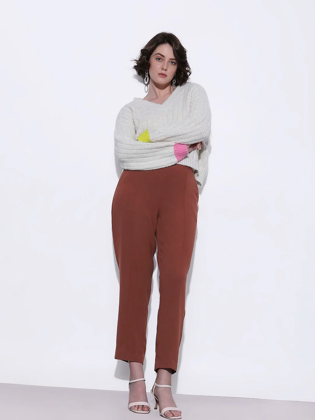 Brown High Rise Pants