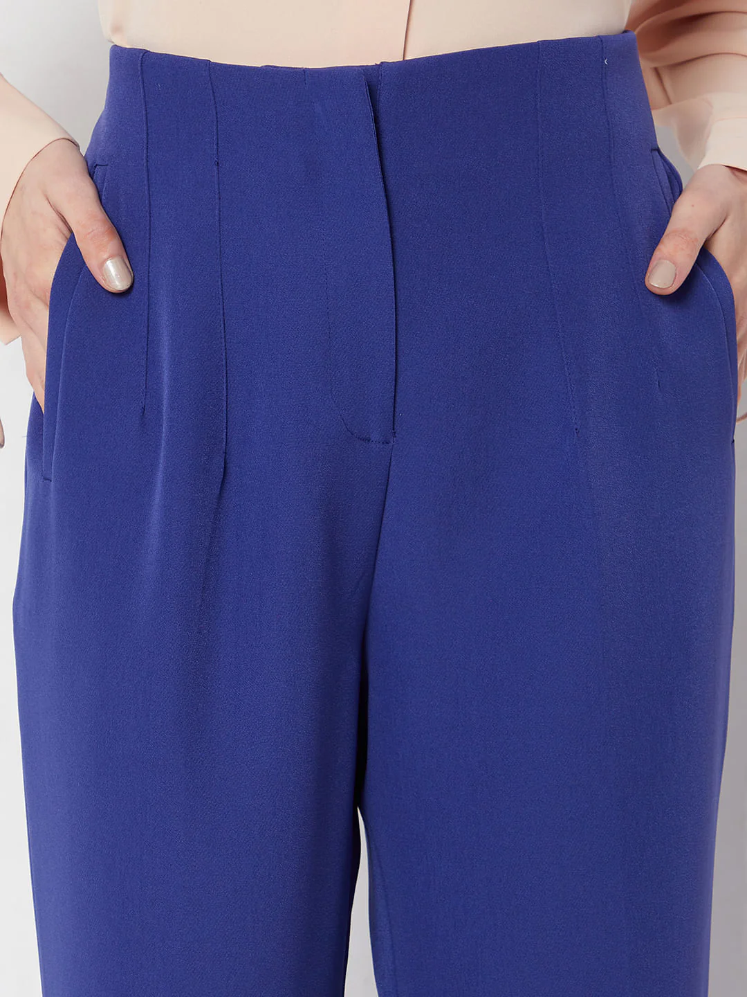 Dark Blue High Rise Pants - Image 6