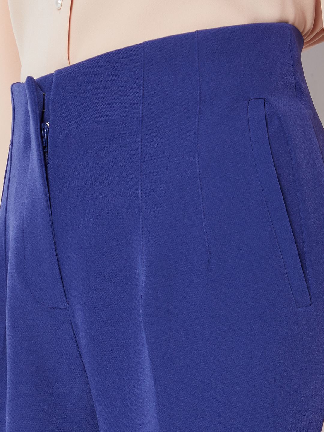 Dark Blue High Rise Pants - Image 8