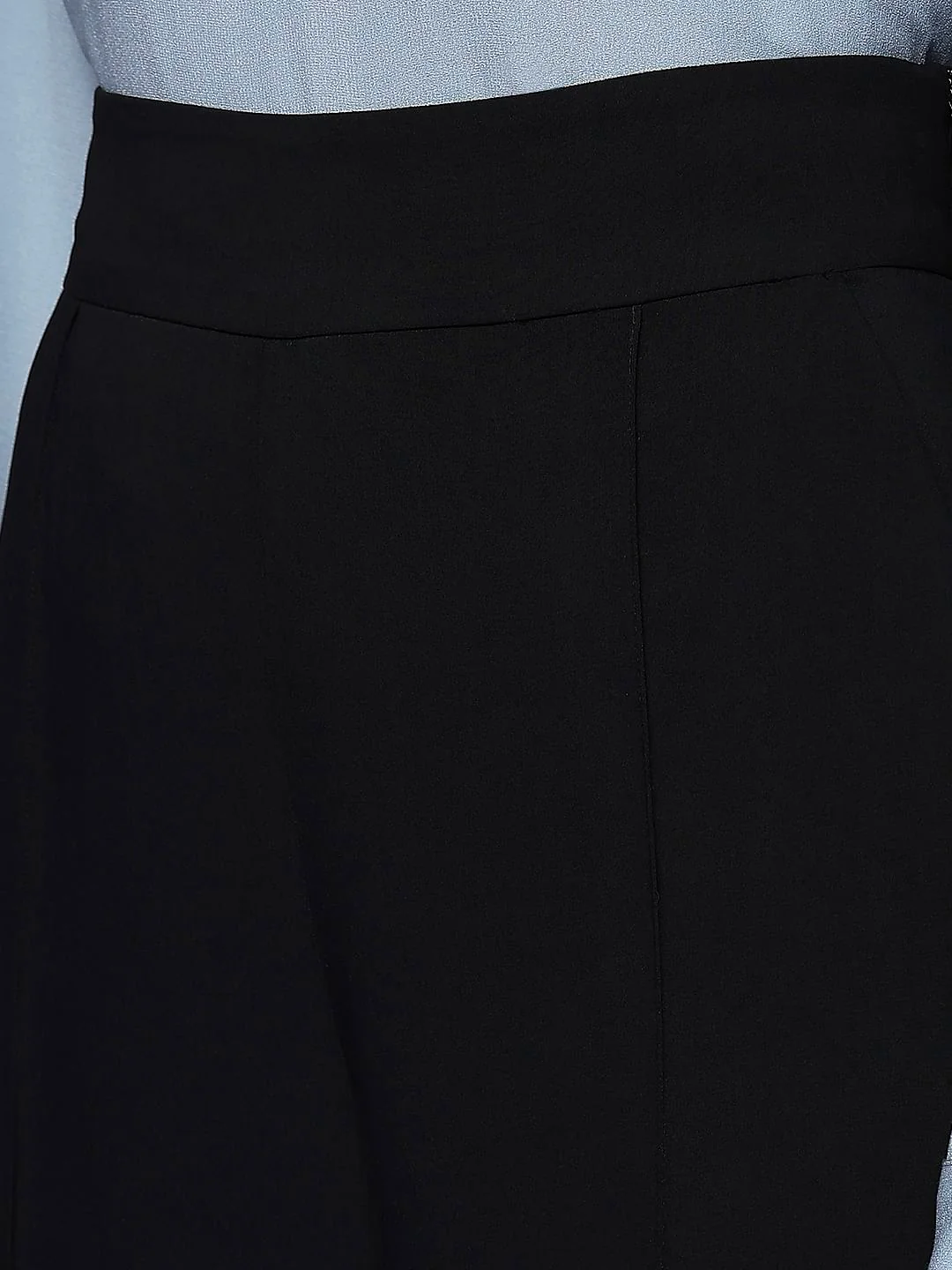 Black High Rise Tapered Pants - Image 8