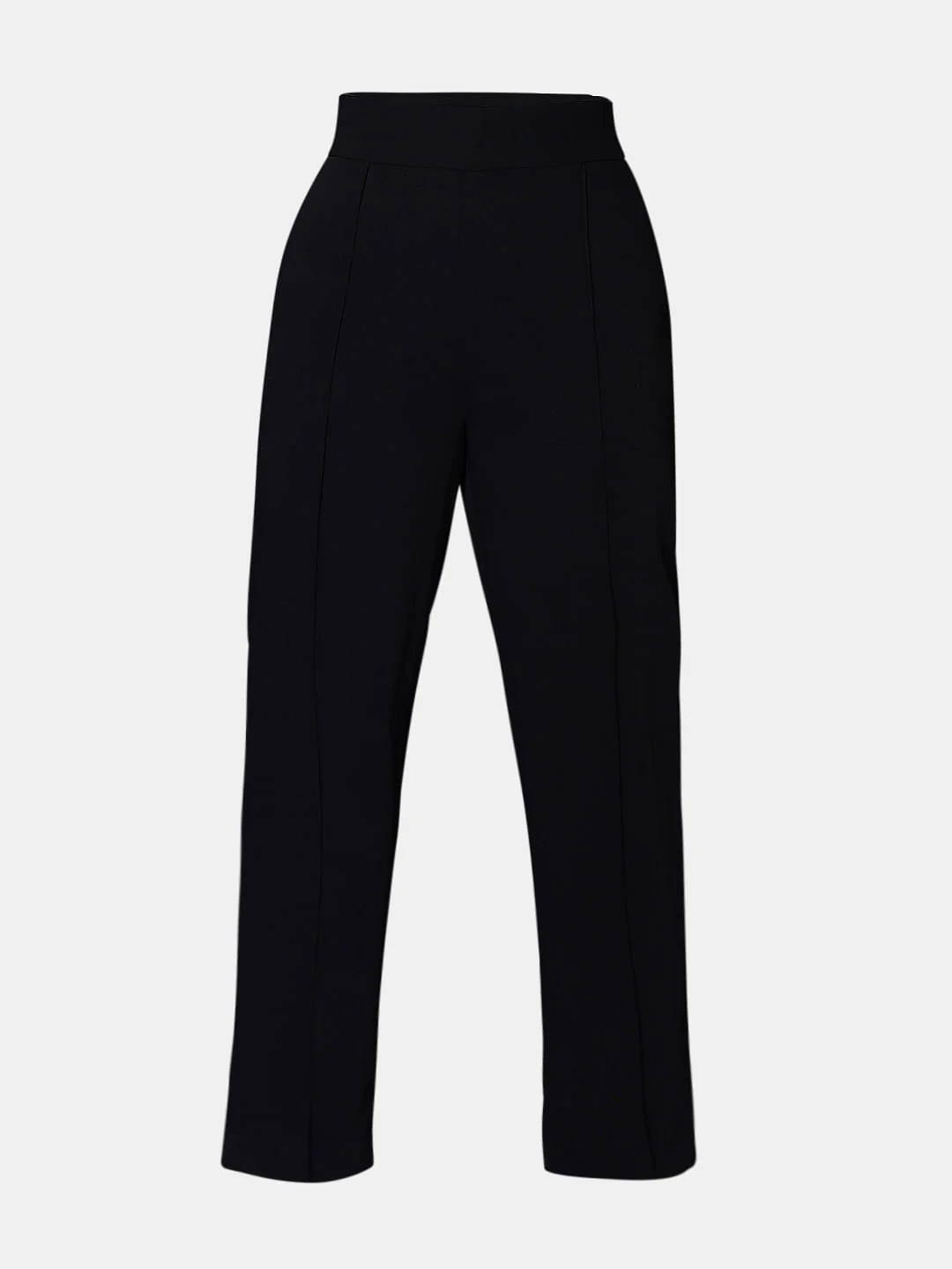 Black High Rise Tapered Fit Pants - Image 6