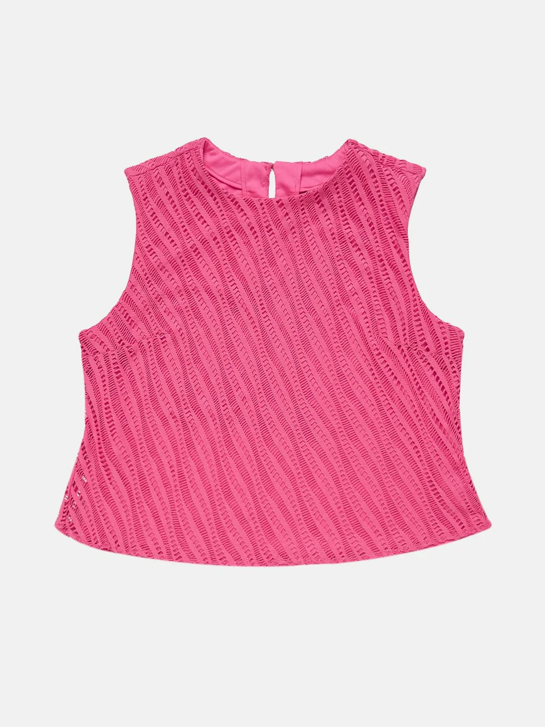 Hot Pink Lace Sleeveless Top - Image 7
