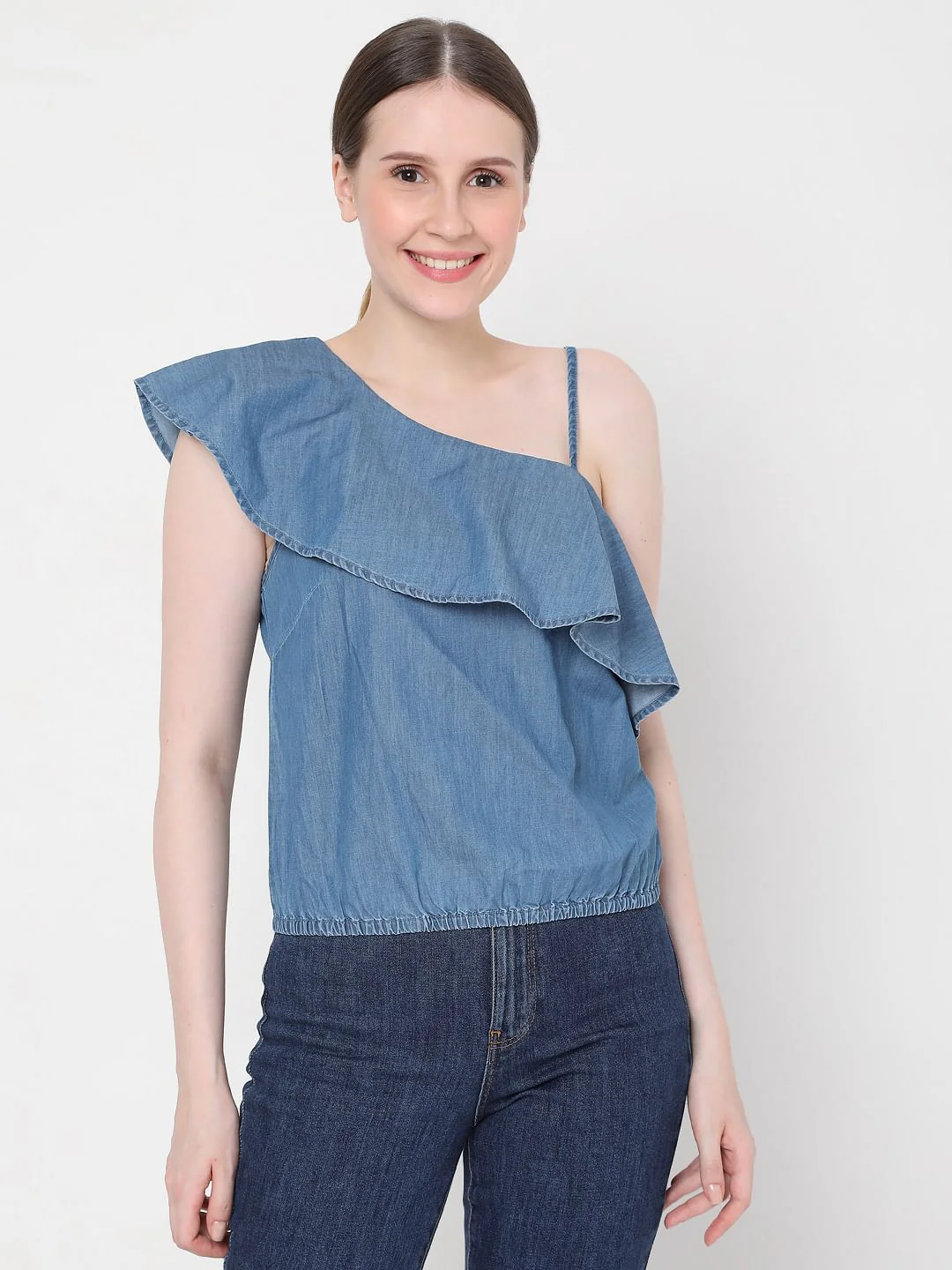 Blue One Shoulder Top - Image 2
