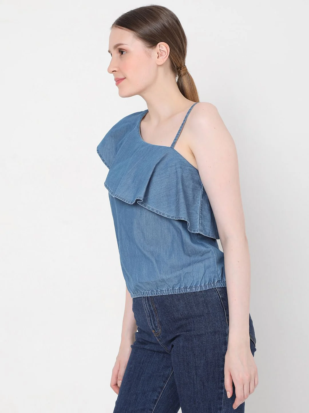 Blue One Shoulder Top - Image 3