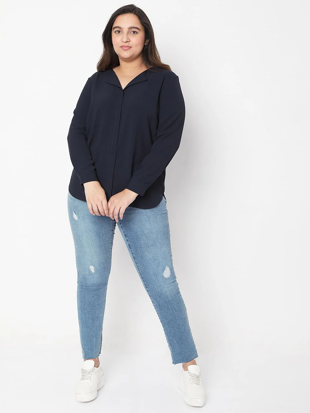 Curve Navy Blue Top - Image 5