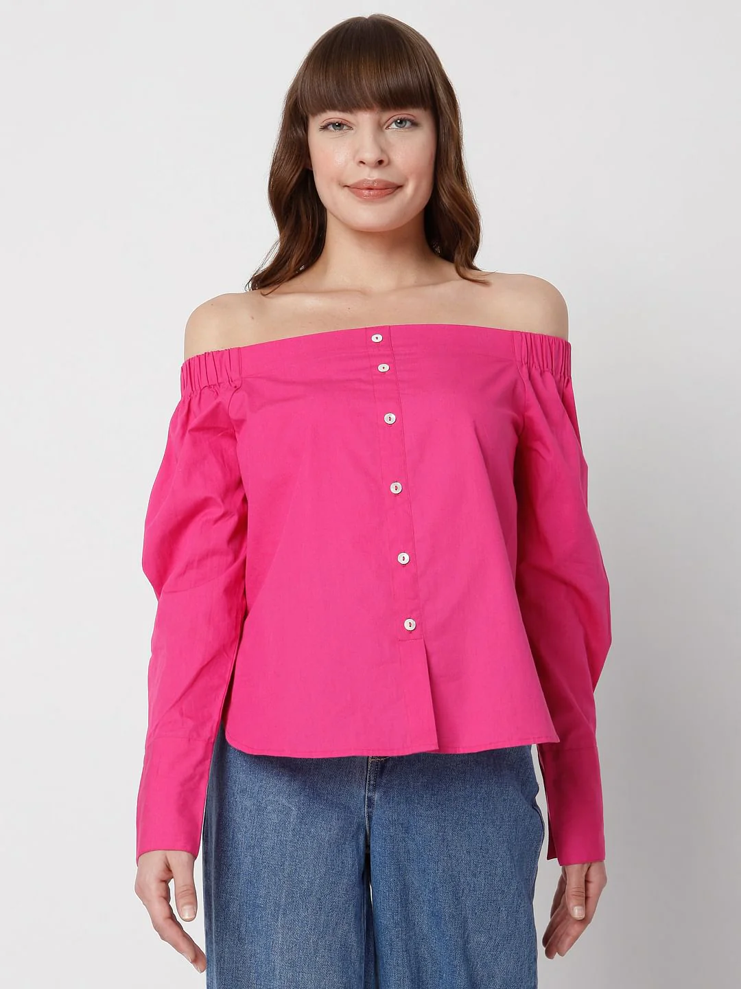 Pink Off Shoulder Top - Image 2