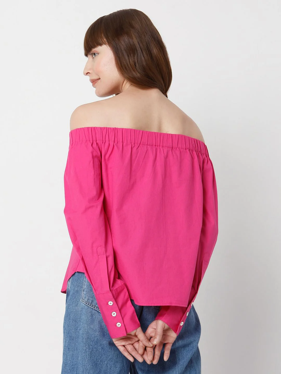 Pink Off Shoulder Top - Image 4