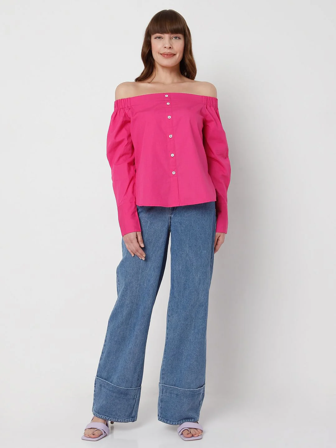 Pink Off Shoulder Top - Image 5