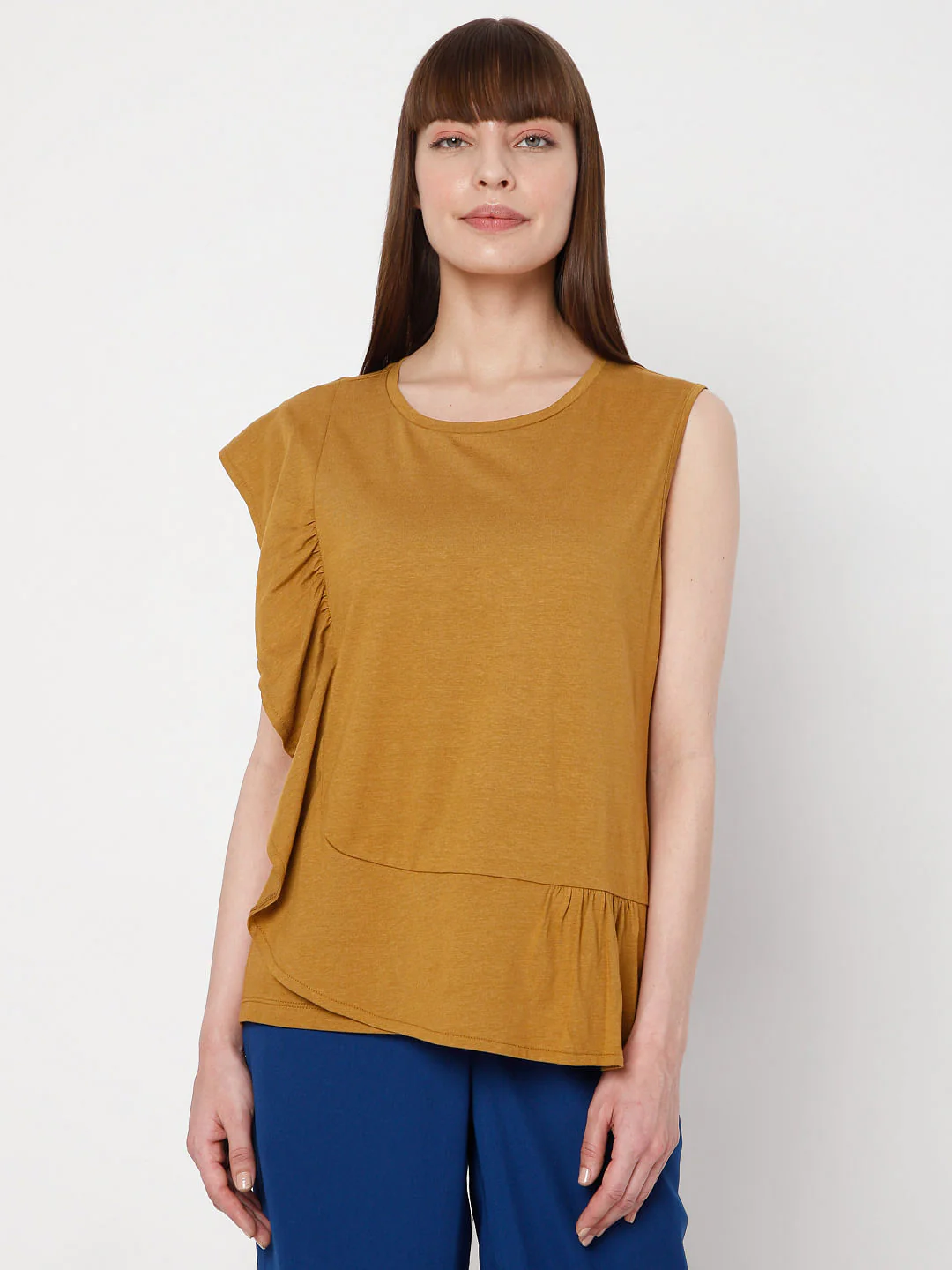 Brown Ruffle Top - Image 2