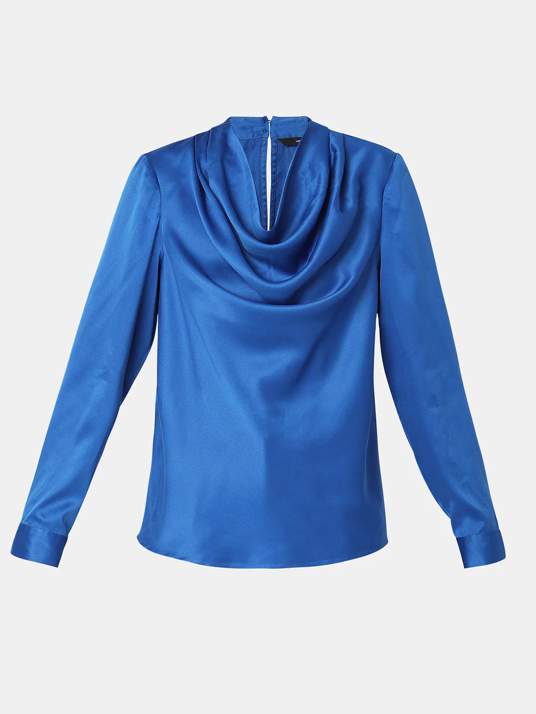 Blue Cowl Neck Satin Top - Image 7