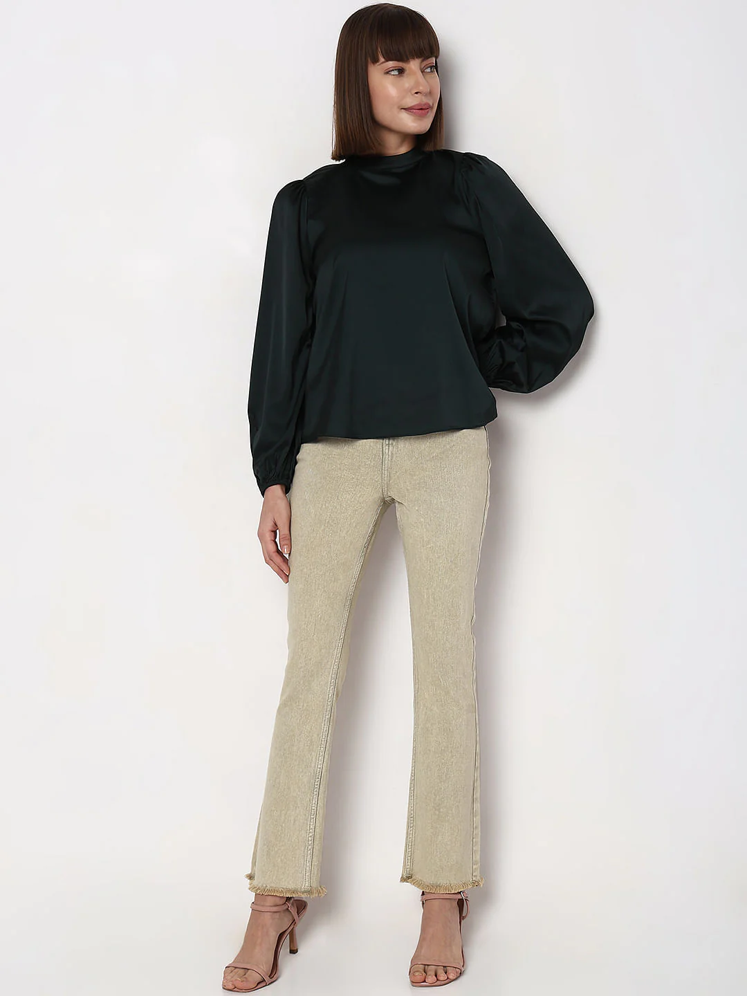 Dark Green High Neck Top - Image 5
