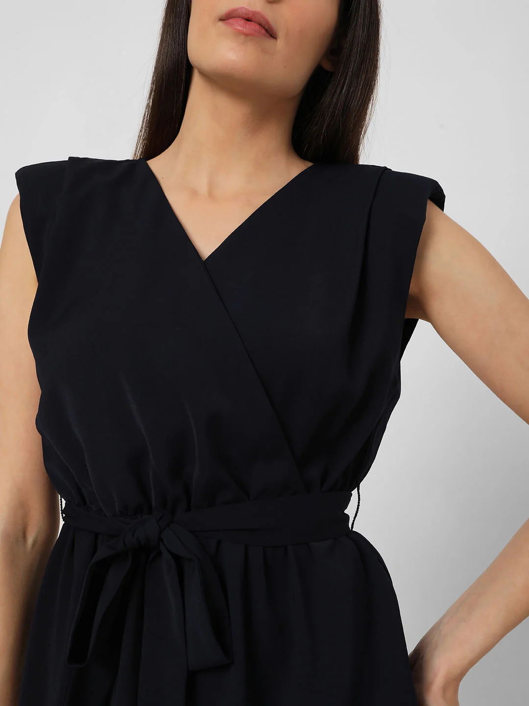 Navy Blue Wrap Dress - Image 5