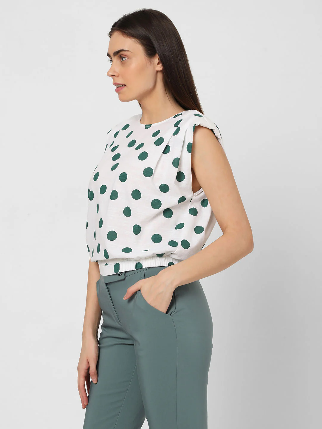 White Polka Dot Top - Image 3