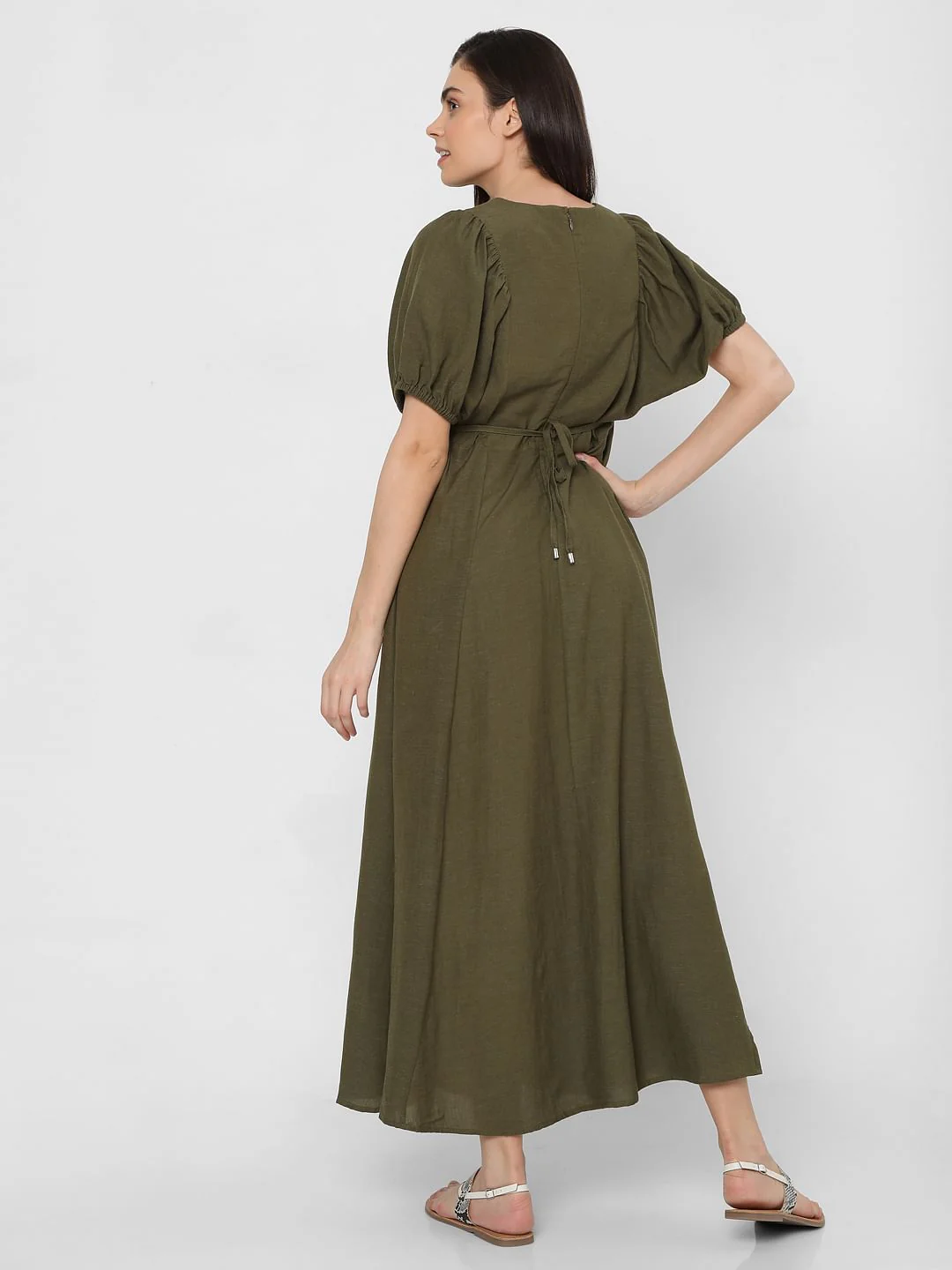 Green Empire Waist Maxi Dress - Image 4