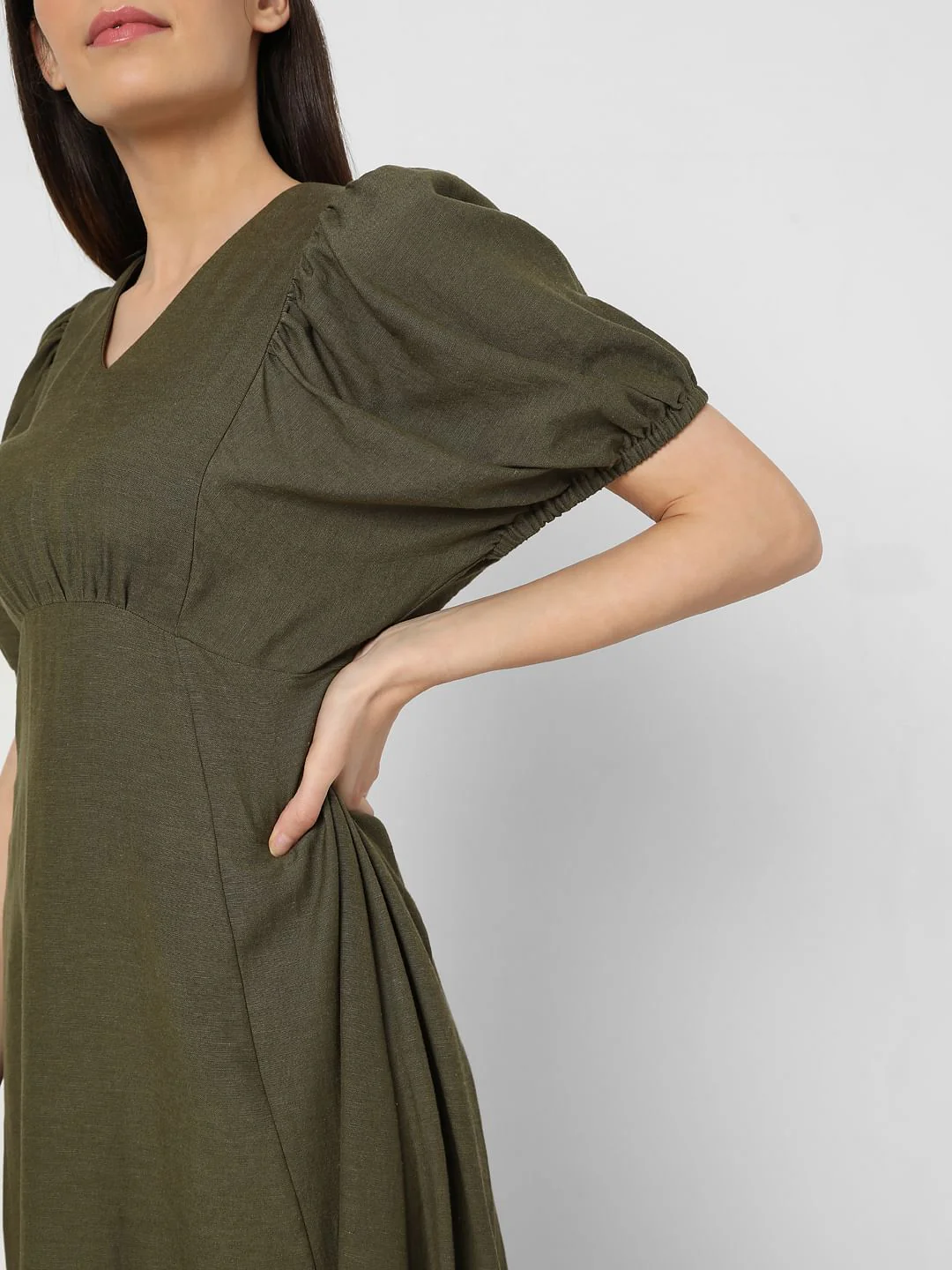 Green Empire Waist Maxi Dress - Image 5