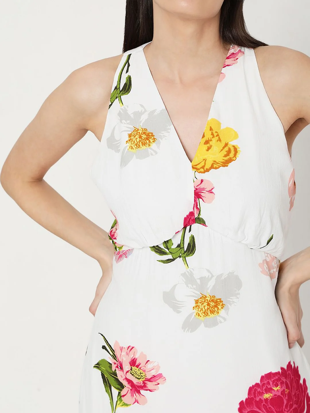 White Floral Maxi Dress - Image 5
