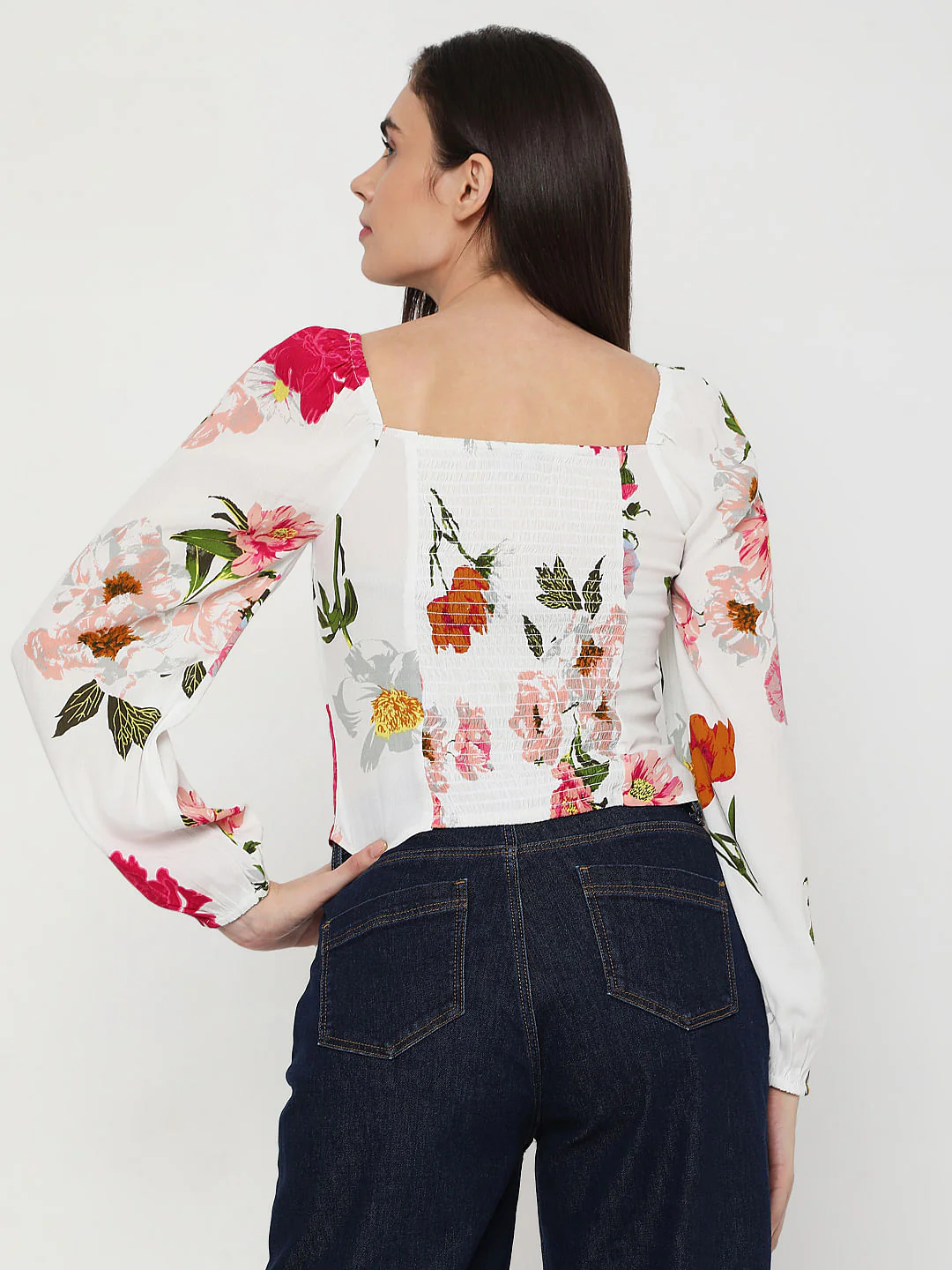 White Floral Top - Image 4