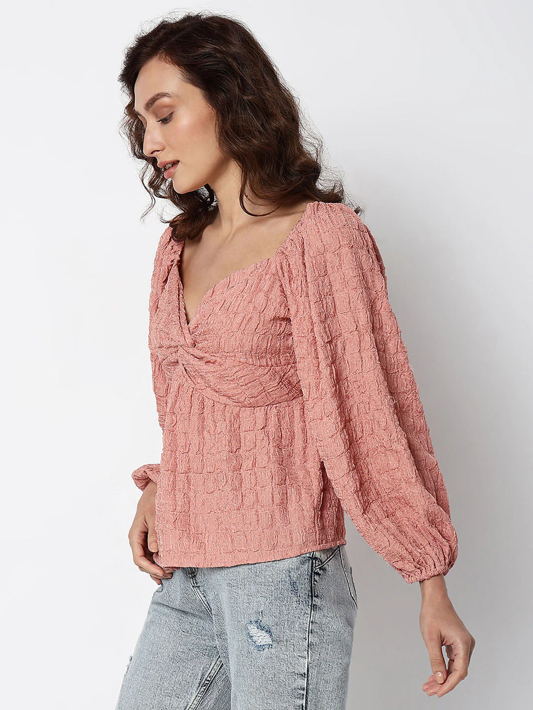 Pink Textured Top - Image 3