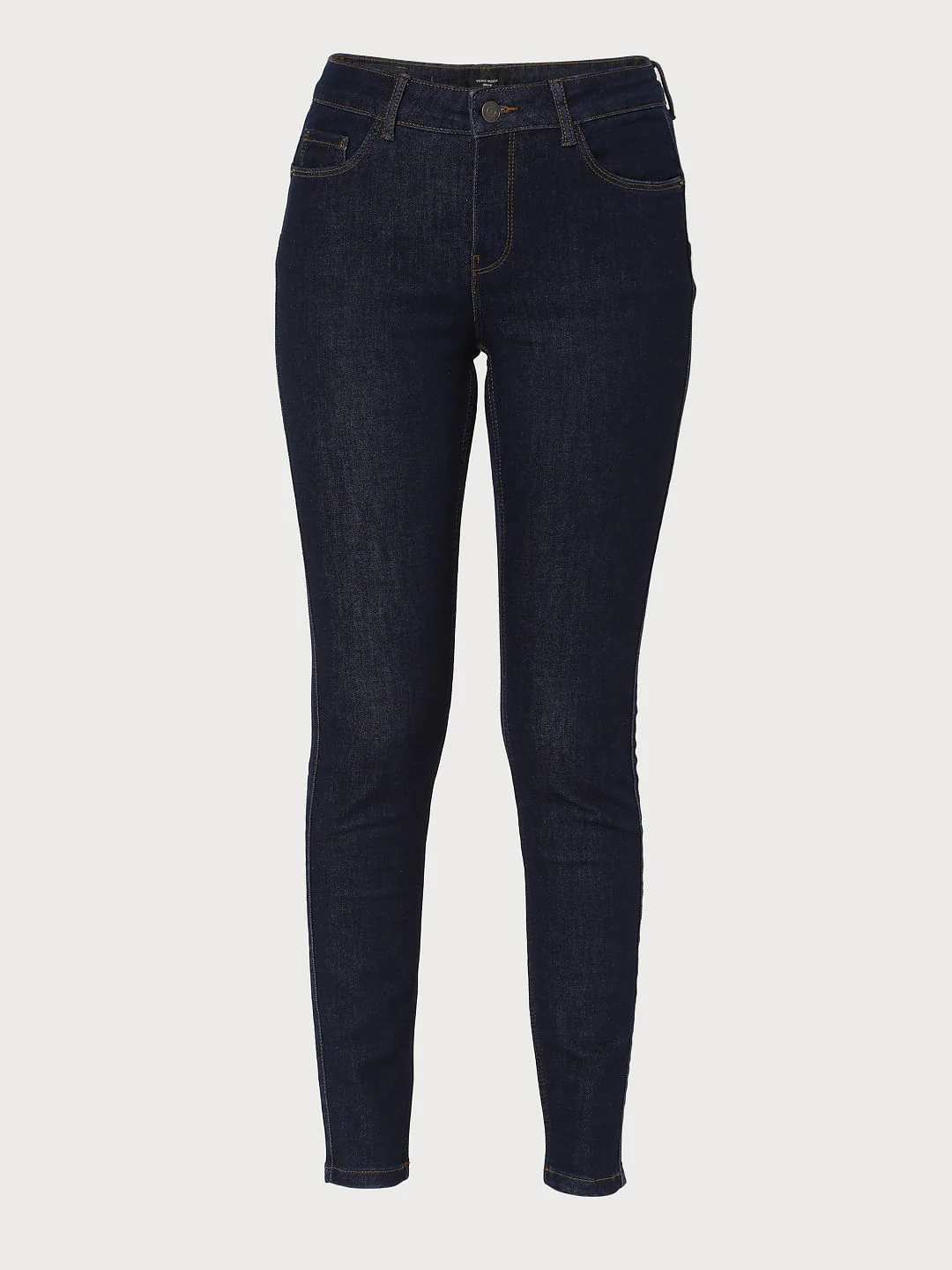 Blue Mid Rise Skinny Jeans - Image 7