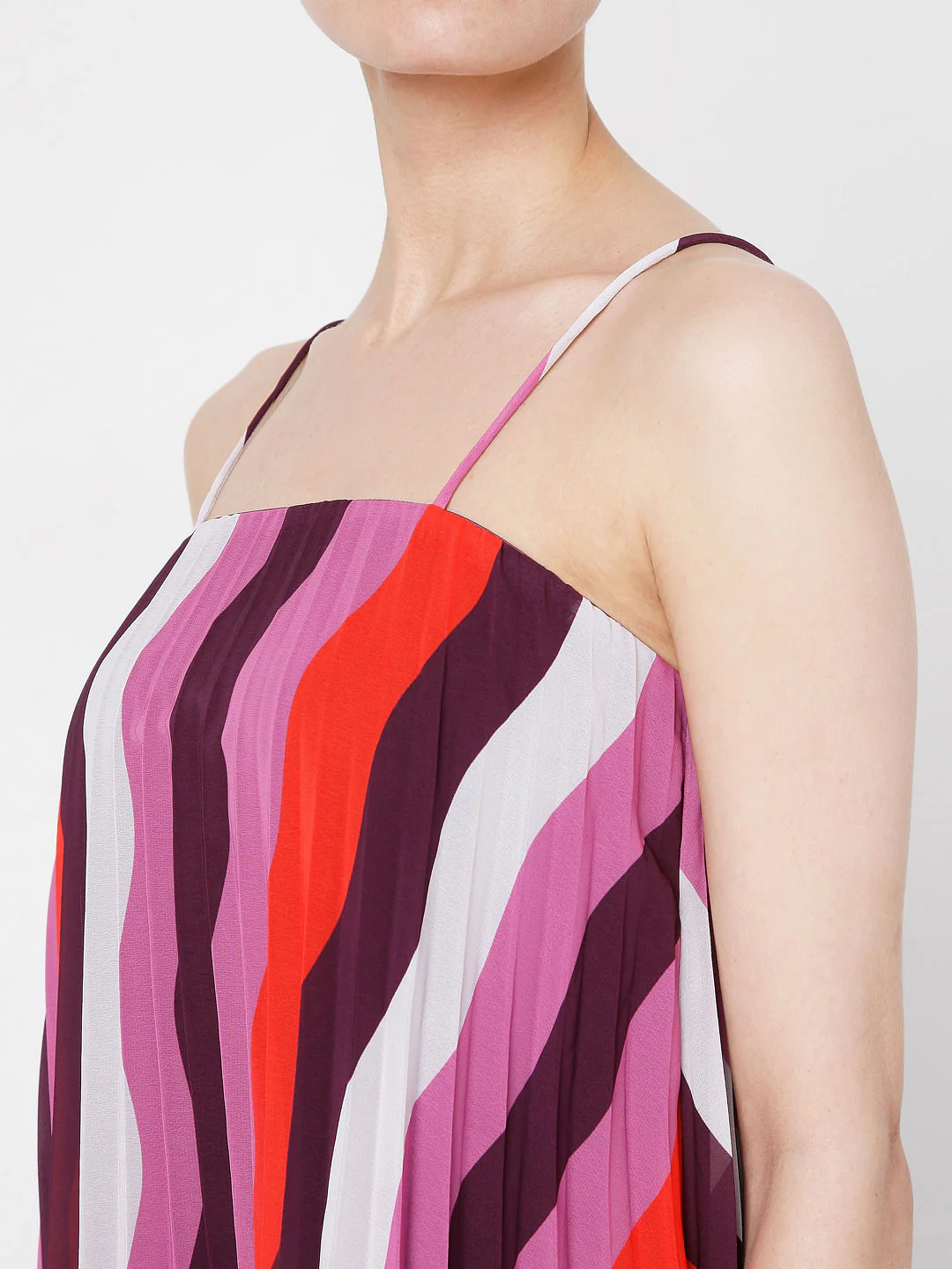 Purple Asymmetrical Striped Top - Image 6