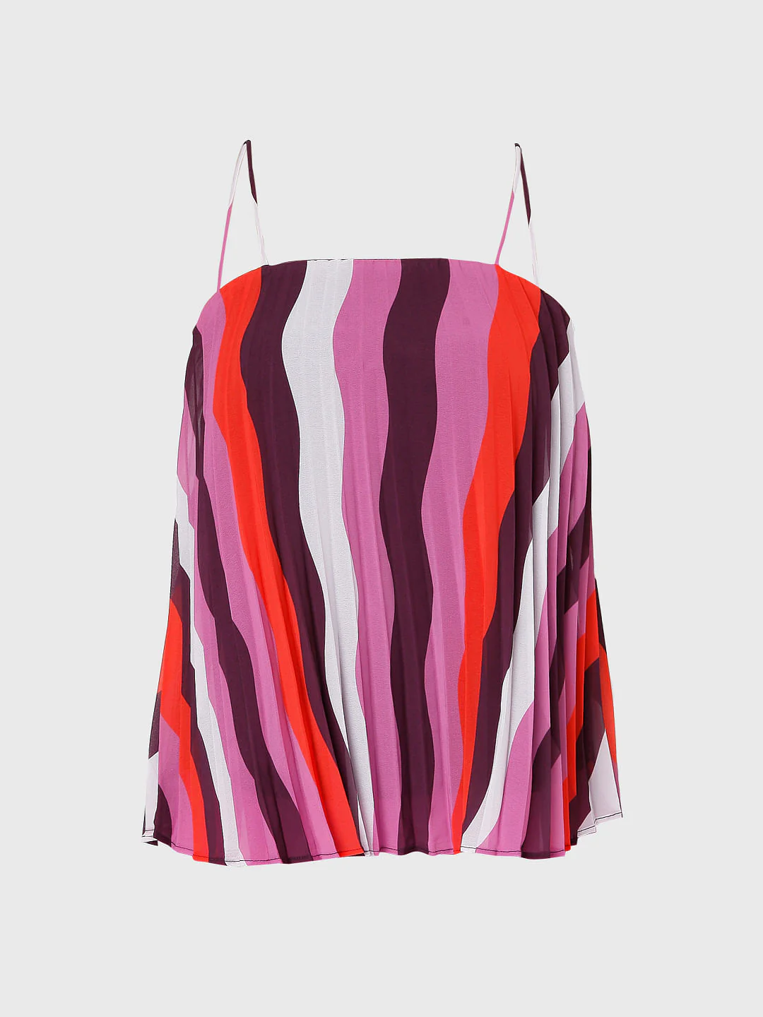 Purple Asymmetrical Striped Top - Image 7