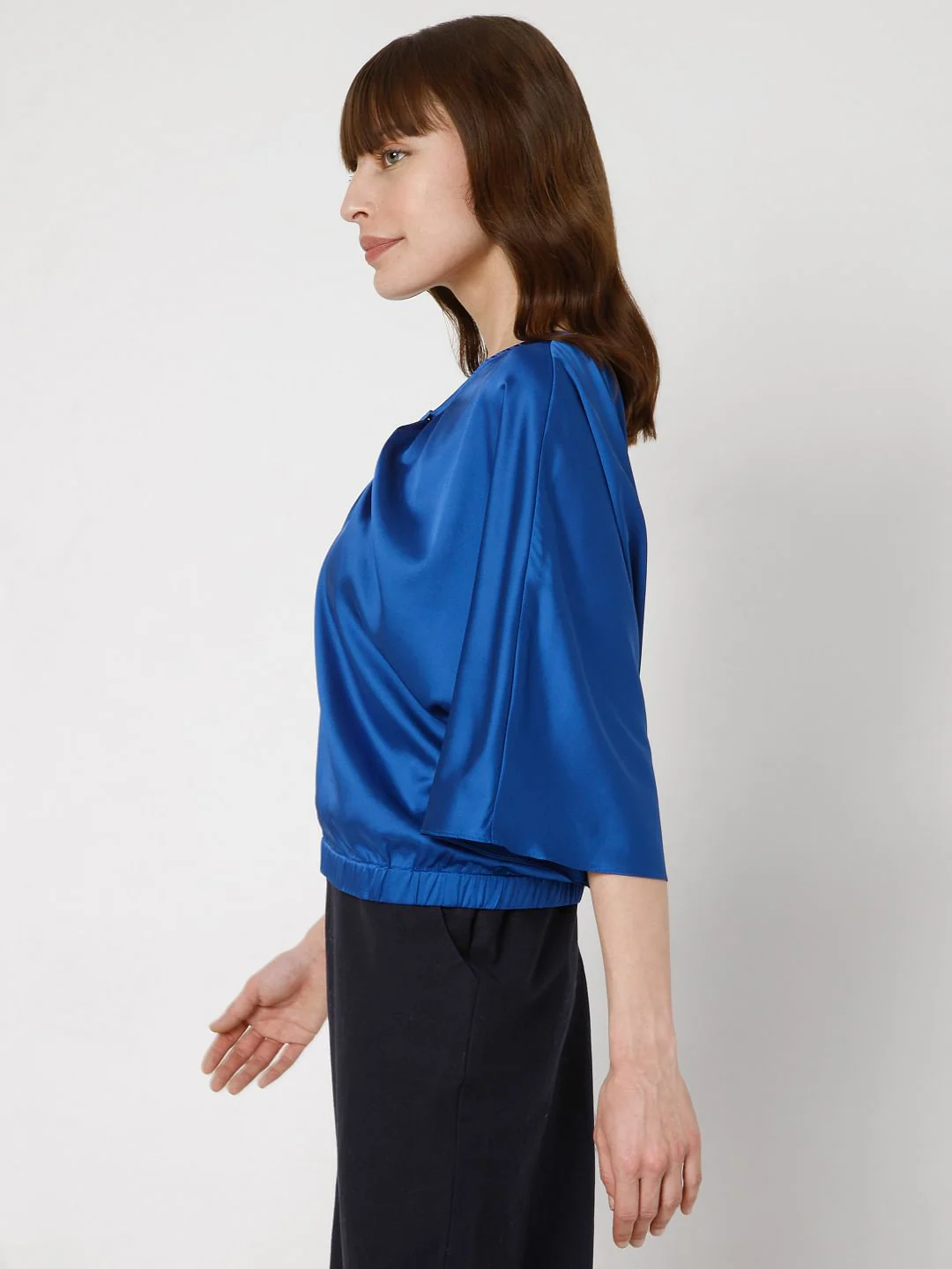 Blue Plain Coloured Top - Image 3