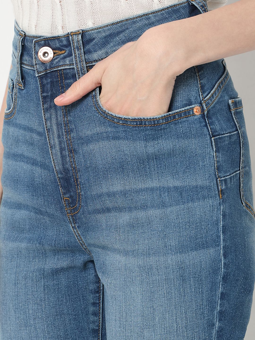 Blue High Rise Wendy Skinny Fit Jeans - Image 8