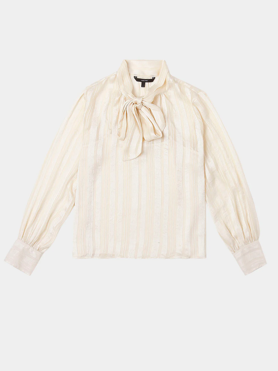 Beige Striped Satin Top - Image 7