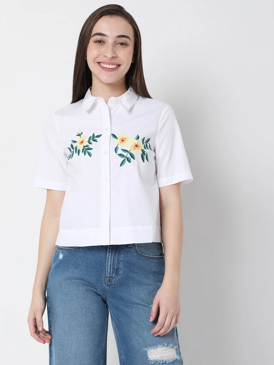 White Embroidered Shirt - Image 2