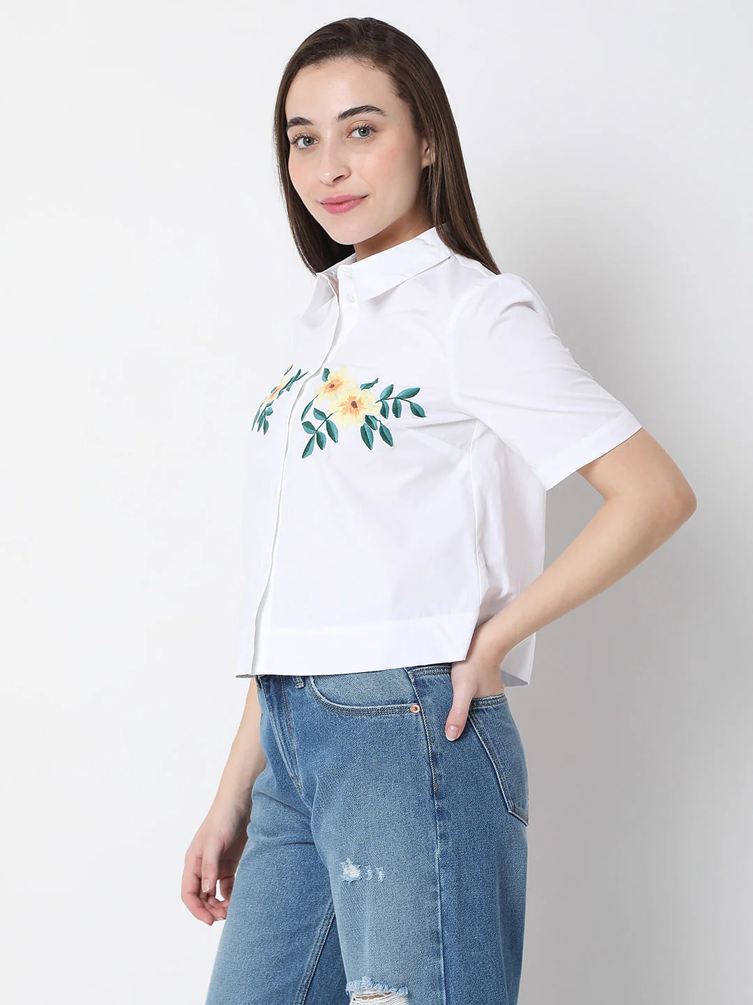 White Embroidered Shirt - Image 3