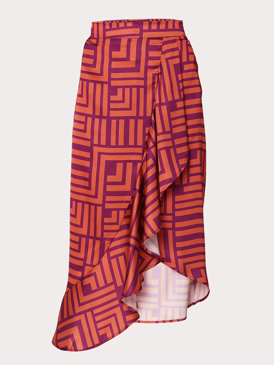 Coral High Rise Abstract Print Skirt - Image 7
