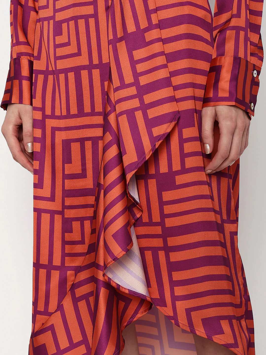 Coral High Rise Abstract Print Skirt - Image 8