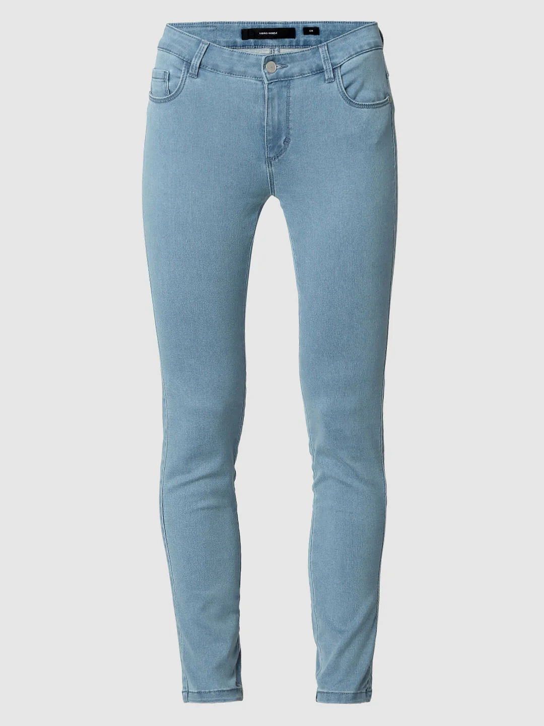 Blue Mid Rise Ankle Length Skinny Fit Jeggings - Image 7